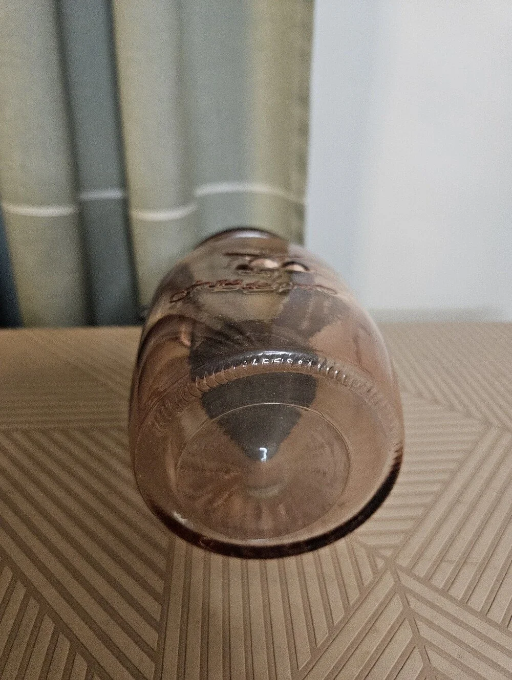 Pink Amber Glass Mason Jar Tealight Candle Holder with Metal Handle
